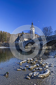 Sv. Janez Krstnik church, Ribcev Laz, Bohinj, Triglav national park, Slovenia