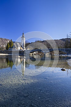 Sv. Janez Krstnik church, Ribcev Laz, Bohinj, Triglav national park, Slovenia