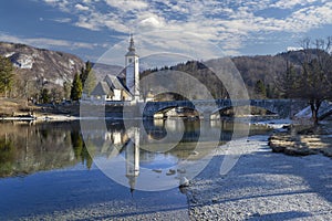 Sv. Janez Krstnik church, Ribcev Laz, Bohinj, Triglav national park, Slovenia