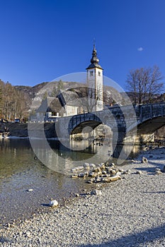 Sv. Janez Krstnik church, Ribcev Laz, Bohinj, Triglav national park, Slovenia