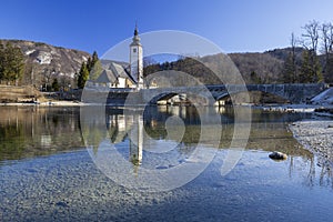 Sv. Janez Krstnik church, Ribcev Laz, Bohinj, Triglav national park, Slovenia