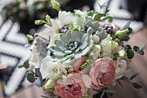 Svadebnyy buket s sukkulentami wedding bouquet with succulents