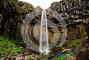 Svartifoss lava waterfall iceland