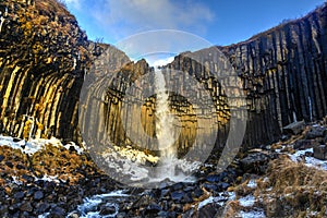 Svartifoss Water in Early Winter
