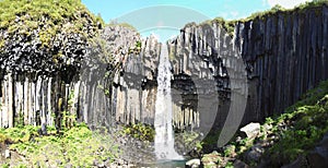 Svartifoss waterfall, Skaftafell National Park, bordering Vatnaj kull National Park, Iceland