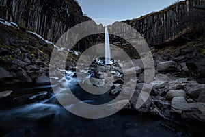 Svartifoss waterfall in the Skaftafell National Park, Iceland