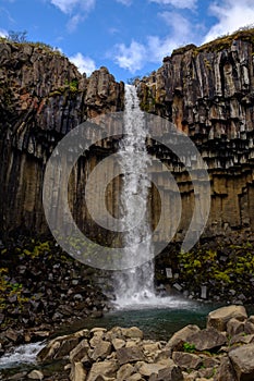 Svartifoss waterfall in Skaftafell National Park photo