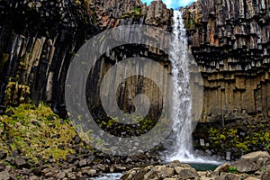 Svartifoss waterfall in Skaftafell National Park photo