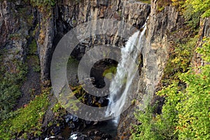 Svartifoss waterfall in Skaftafell Natural Park