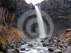 Svartifoss waterfall, volcanic Iceland