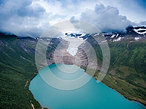 Svartisen Glacier in Norway. photo