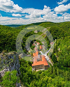 Svaty Jan pod Skalou monastery, Cesky kras nature preserve, Czech Republic