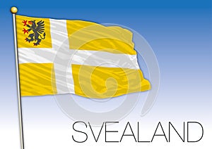 Svealand regional flag, Sweden, vector illustration