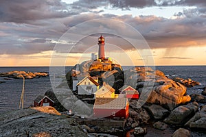 Svenner lighthouse on the coast of Norway