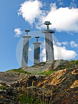 Sverd i fjell (English: Swords in Rock) is a monum