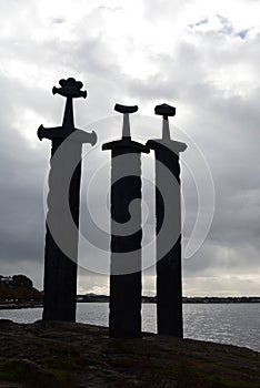 Sverd i fjell monument. Hafrsfjord. Stavanger. Rogaland county. Norway photo