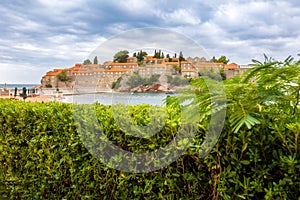 Sveti Stefan island in Budva, Montenegro