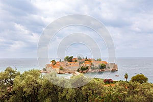 Sveti Stefan island in Budva, Montenegro