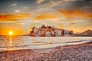 Sveti Stefan Island in Budva, Montenegro