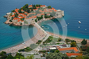 Sveti Stefan island in Budva, Montenegro