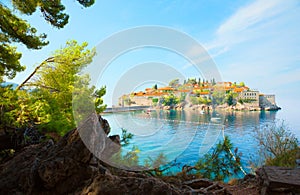 Sveti Stefan island on Budva Riviera, Montenegro