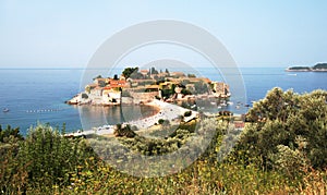 Sveti stefan island in montenegro