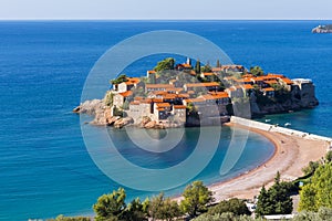 Sveti Stefan island resort in Montenegro