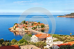 Sveti Stefan island, wonderful view, Budva riviera, Montenegro