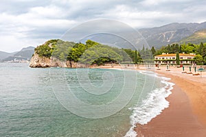 Sveti Stefan, Montenegro, Adriatic sea beach