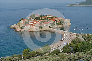 Sveti Stefan, small islet and resort in Montenegro.