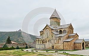 Svetitskhoveli ancient church castle in georgia photo