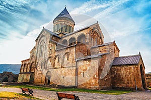 Svetitskhoveli Orthodox Cathedral in Mtskheta, Georgia photo
