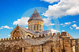 Svetitskhoveli Orthodox Cathedral in Mtskheta, Georgia photo