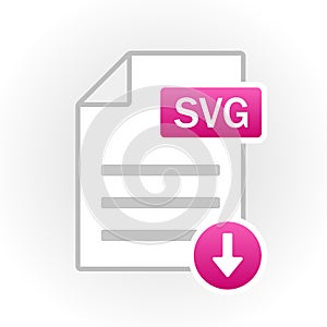 SVG icon isolated. File format. Vector photo