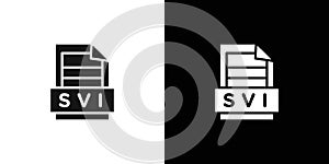 SVI File Document Icon Flat vector set outline