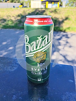 Can of Bazant svetle beer