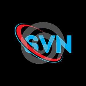 SVN logo. SVN letter. SVN letter logo design. Initials SVN logo linked with circle and uppercase monogram logo. SVN typography for