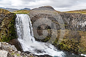 Svodufoss waterfall in the Snaefellsnes peninsula, western Iceland