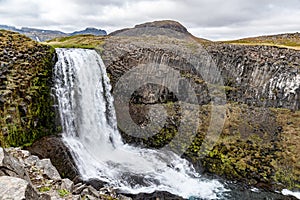 Svodufoss waterfall in the Snaefellsnes peninsula, western Iceland photo