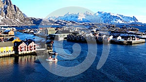 Svolvaer Fishing Port in the Lofoten Islands, Norway.