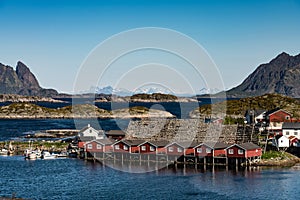 Svolvaer Harbour, Lofoten Islands, Norway in spring