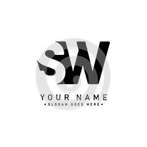 SW Initial Letter Logo - Minimal Vector