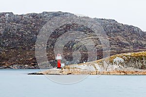 SW Point Lighthouse in Bodo Harbour, Norway