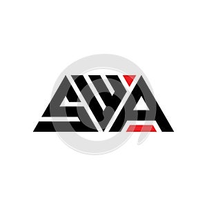 SWA triangle letter logo design with triangle shape. SWA triangle logo design monogram. SWA triangle vector logo template with red
