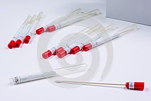 Swabs for nasopharyngeal or saliva test