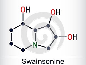 Swainsonine, tridolgosir molecule. It is indolizidine alkaloid from the plant Swainsona, with immunomodulatory activity. Skeletal