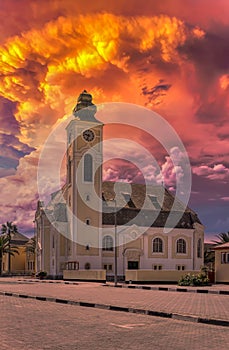 Swakopmund church clock tower