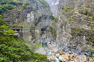Swallow Grotto Yanzikou Trail in Taroko National Park, Hualien, Taiwan
