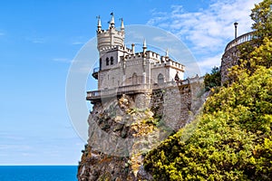 Swallow Nest castle over the Black Sea in Crimea
