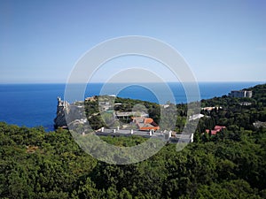 The Swallow`s Nest castle, Gaspra, Yalta area/Crimea